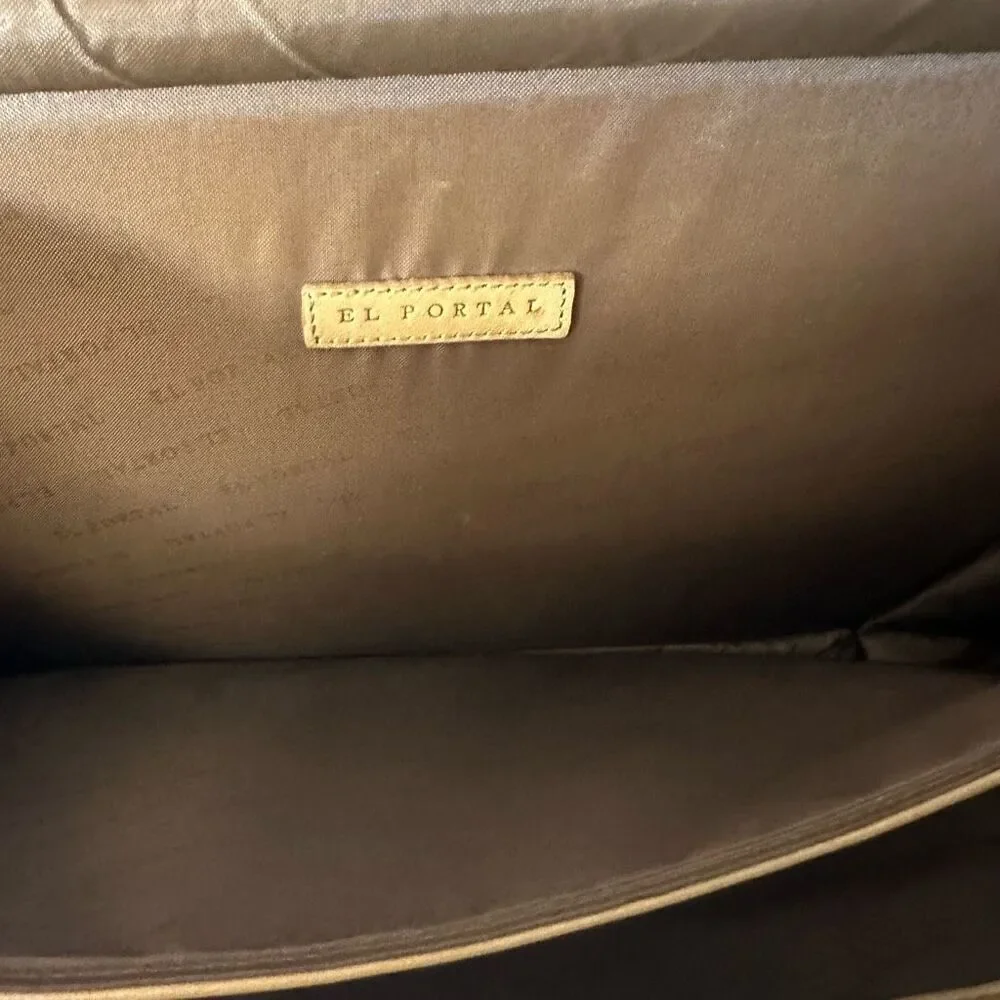 El Portal Tan Leather Bag/Lap Top Holder